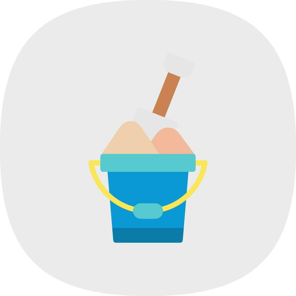 Sand bucket Vector Icon Design