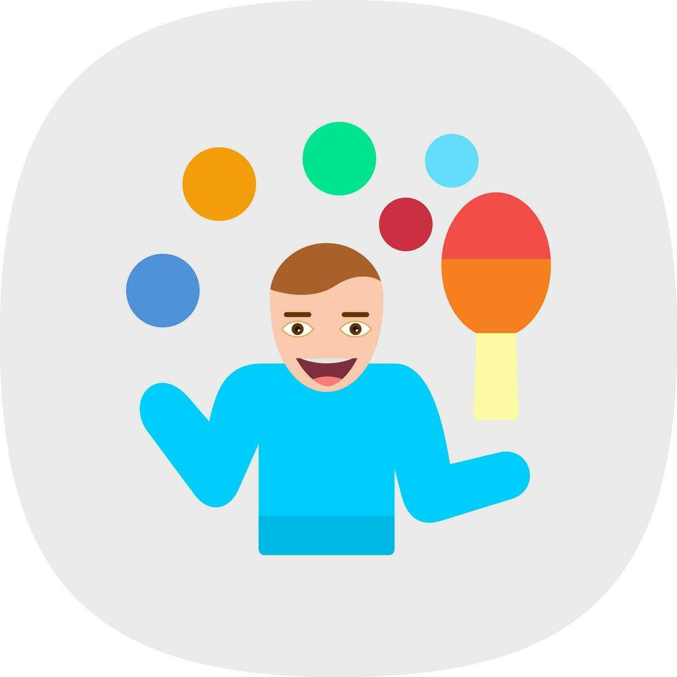 Juggling Vector Icon Design