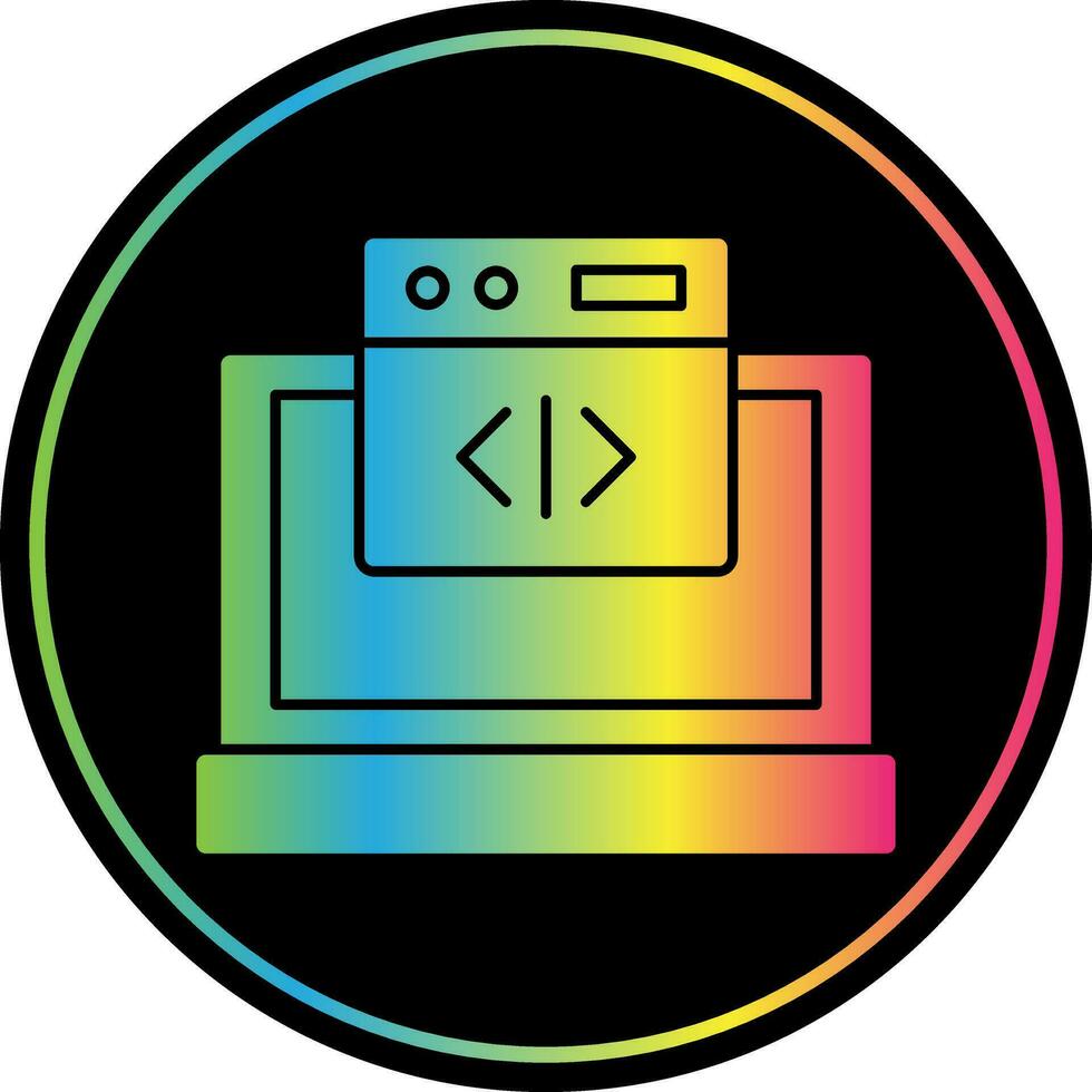 Web coding Vector Icon Design