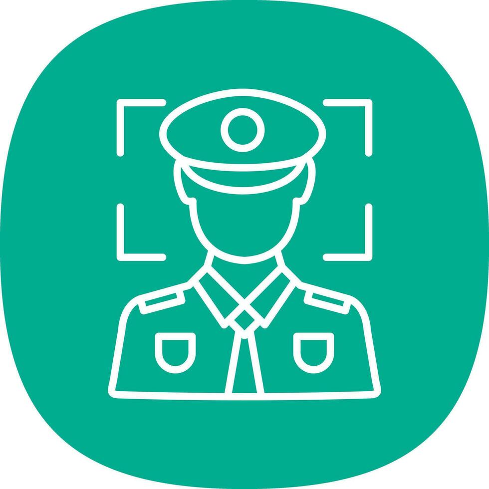 Face recognition Vector Icon Design