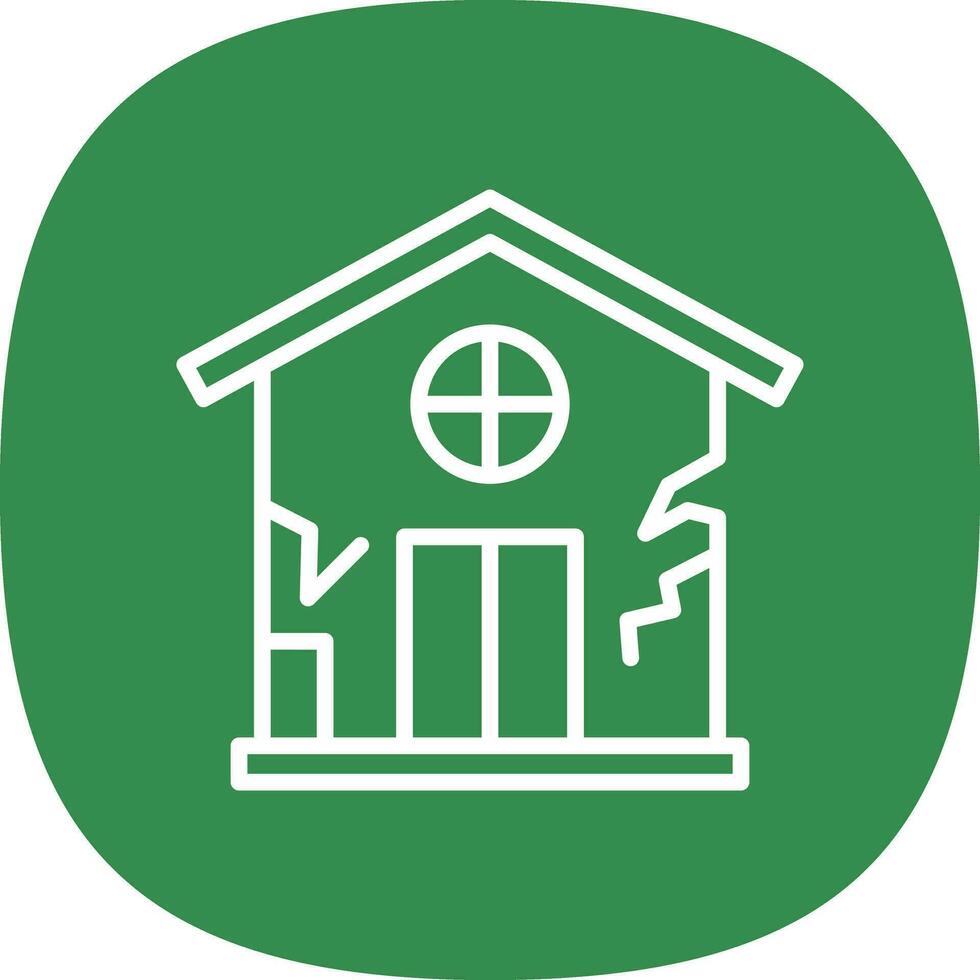 Damage House Vector Icon Design