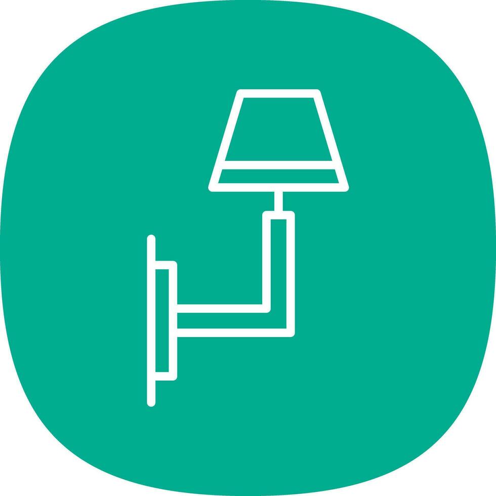 Wall Light Vector Icon Design