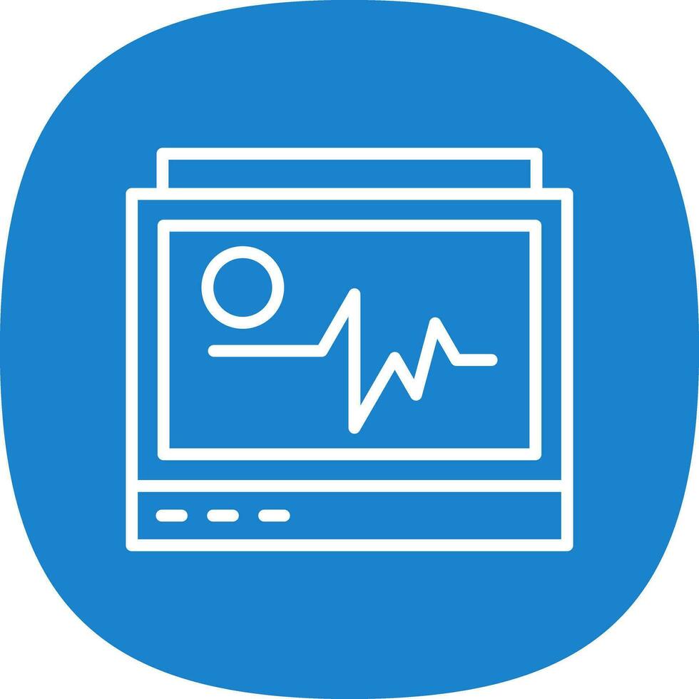 Ecg monitor Vector Icon Design