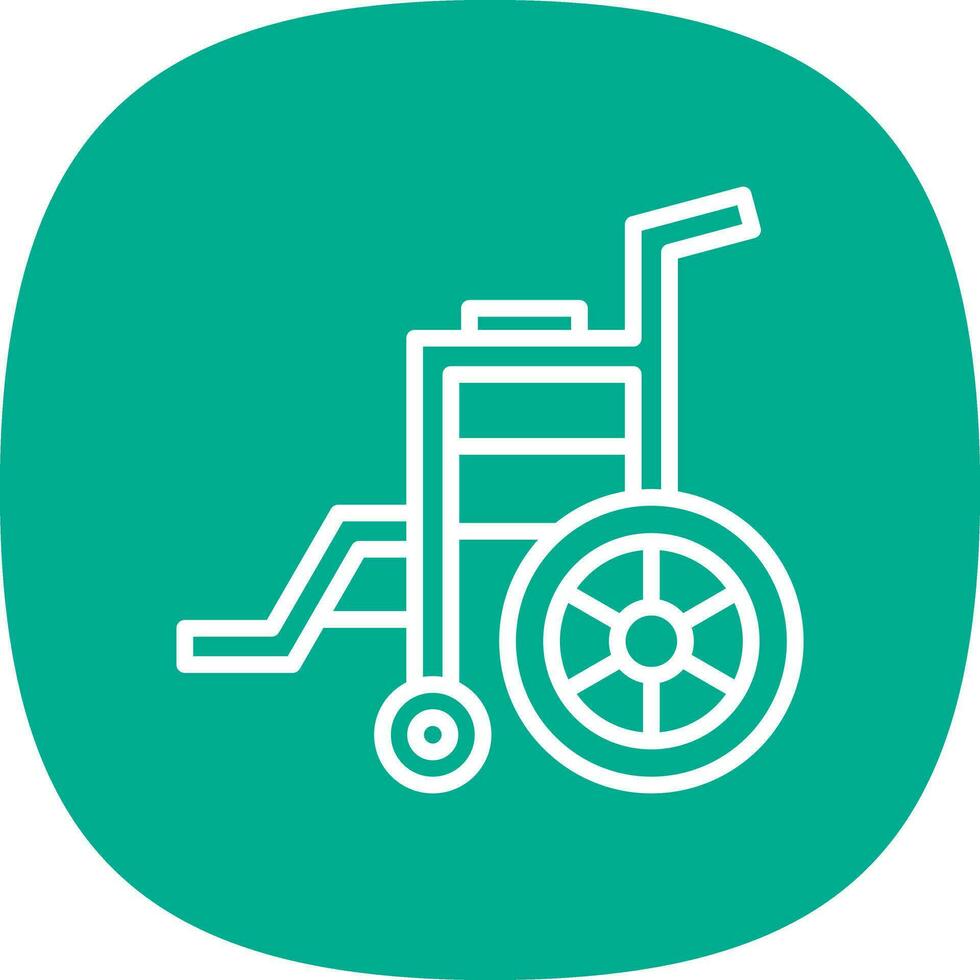 Wheel chair Vector Icon Design