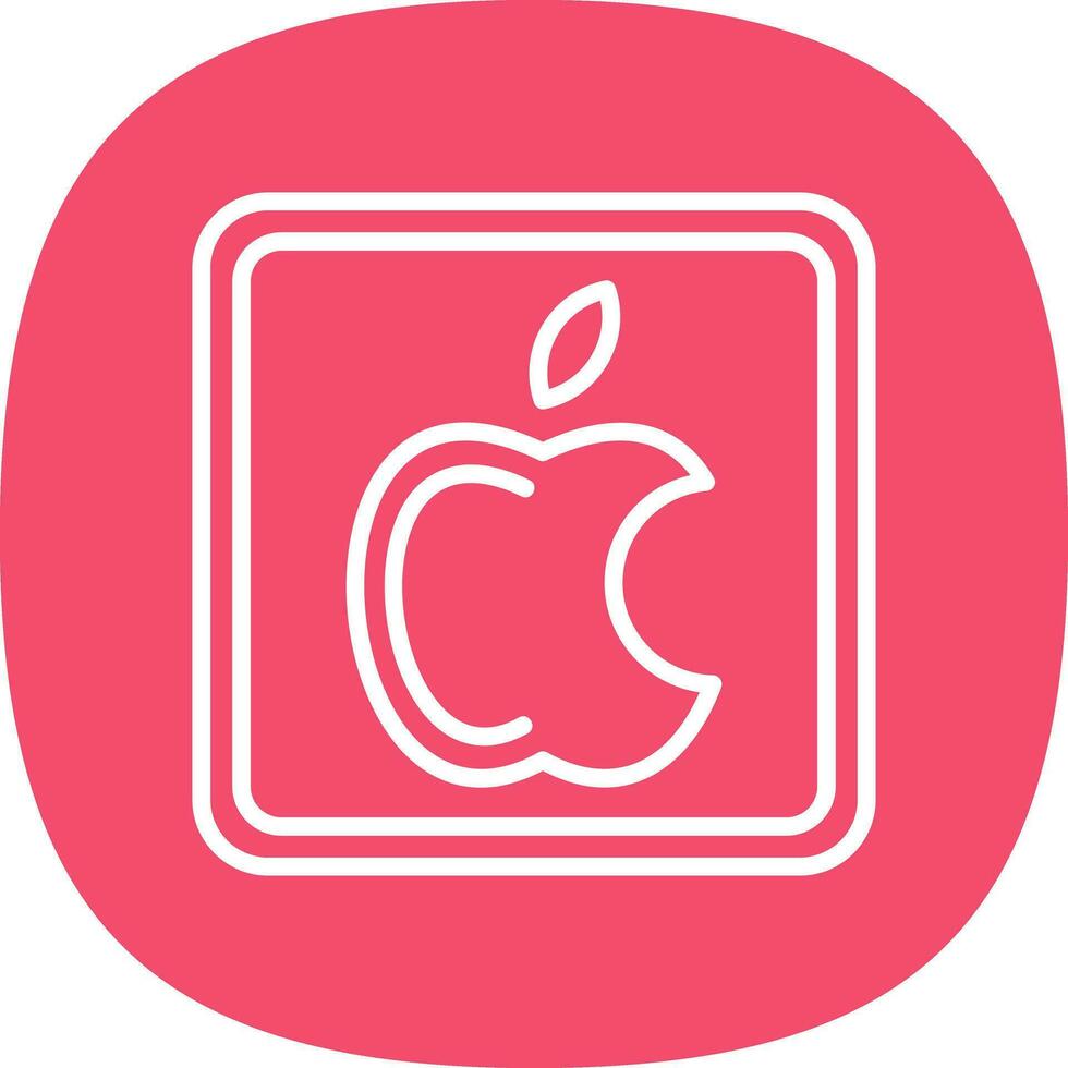 manzana logo vector icono diseño