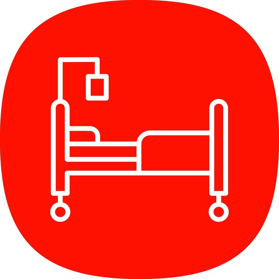 Hospital bed Vector Icon Design