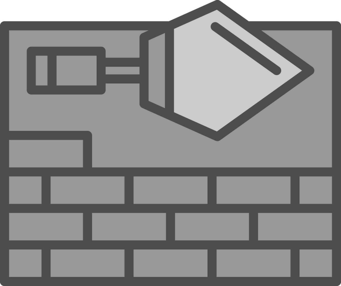 Brick Plastering Vector Icon Design