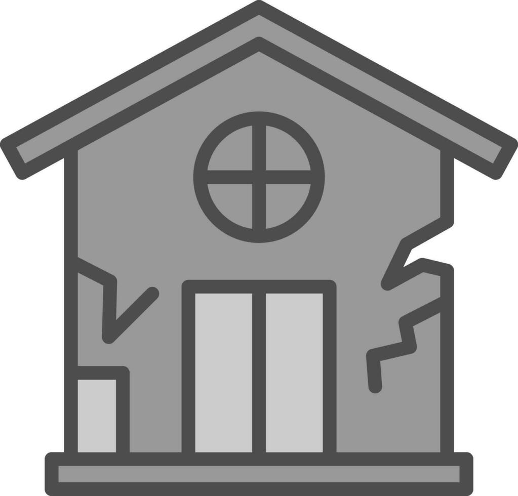 Damage House Vector Icon Design