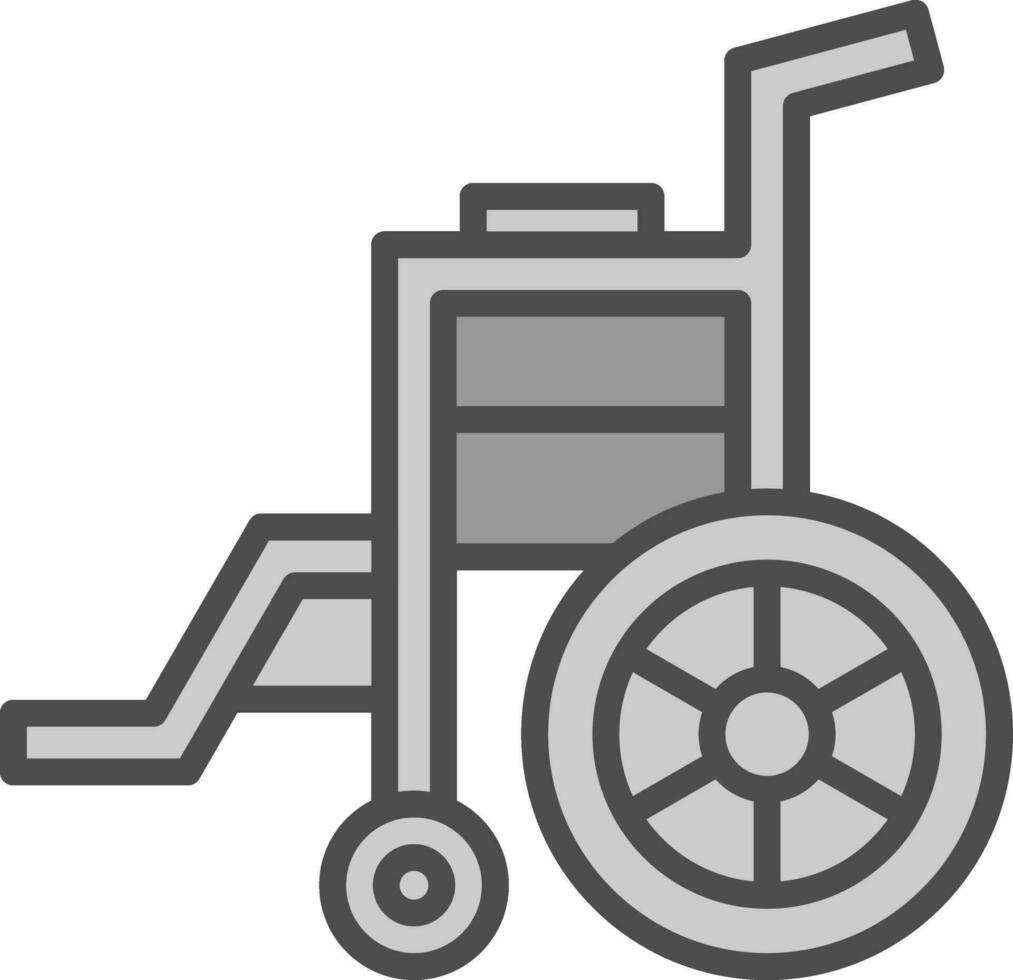 Wheel chair Vector Icon Design