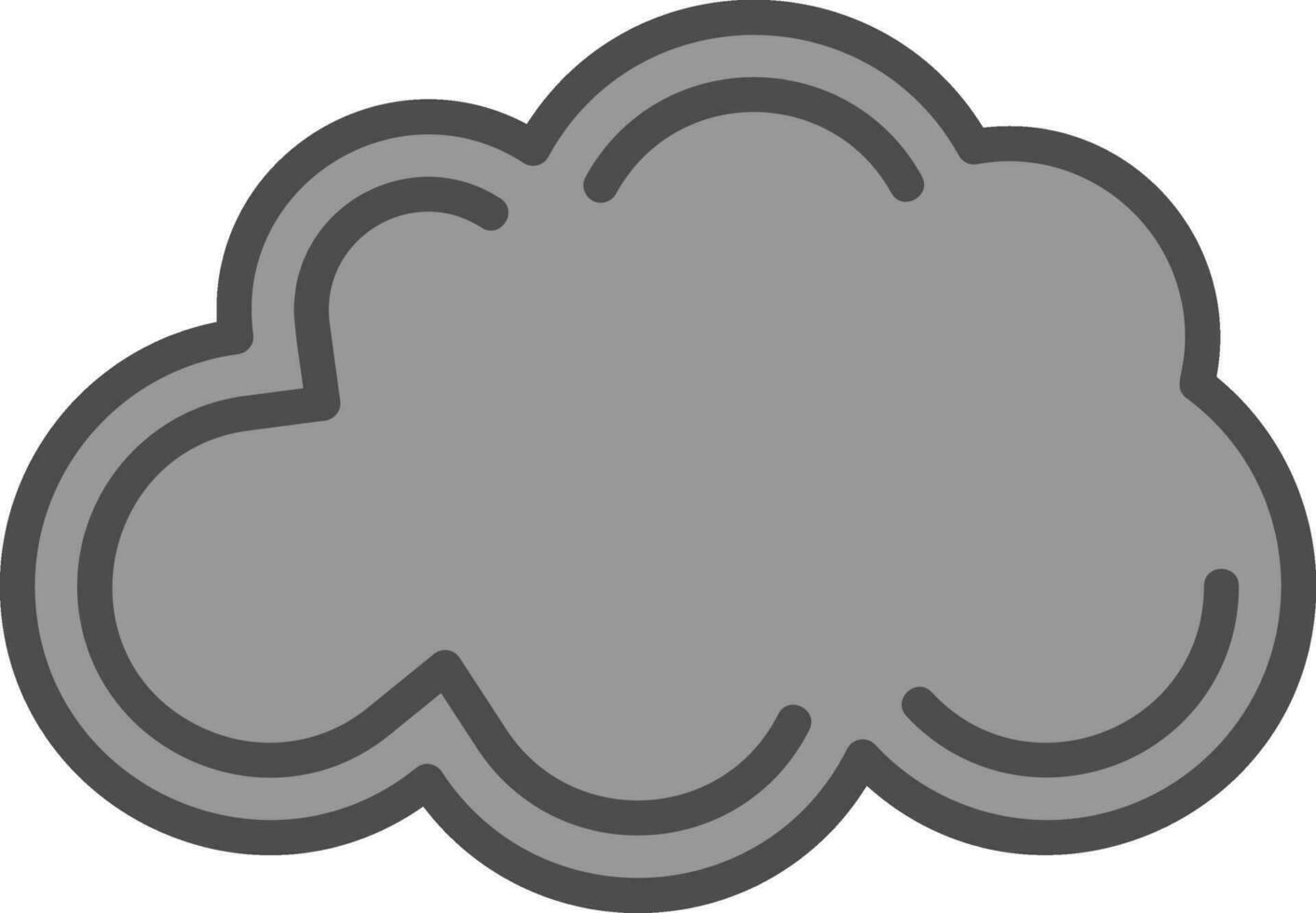 Fluffy Cloud Vector Icon Design