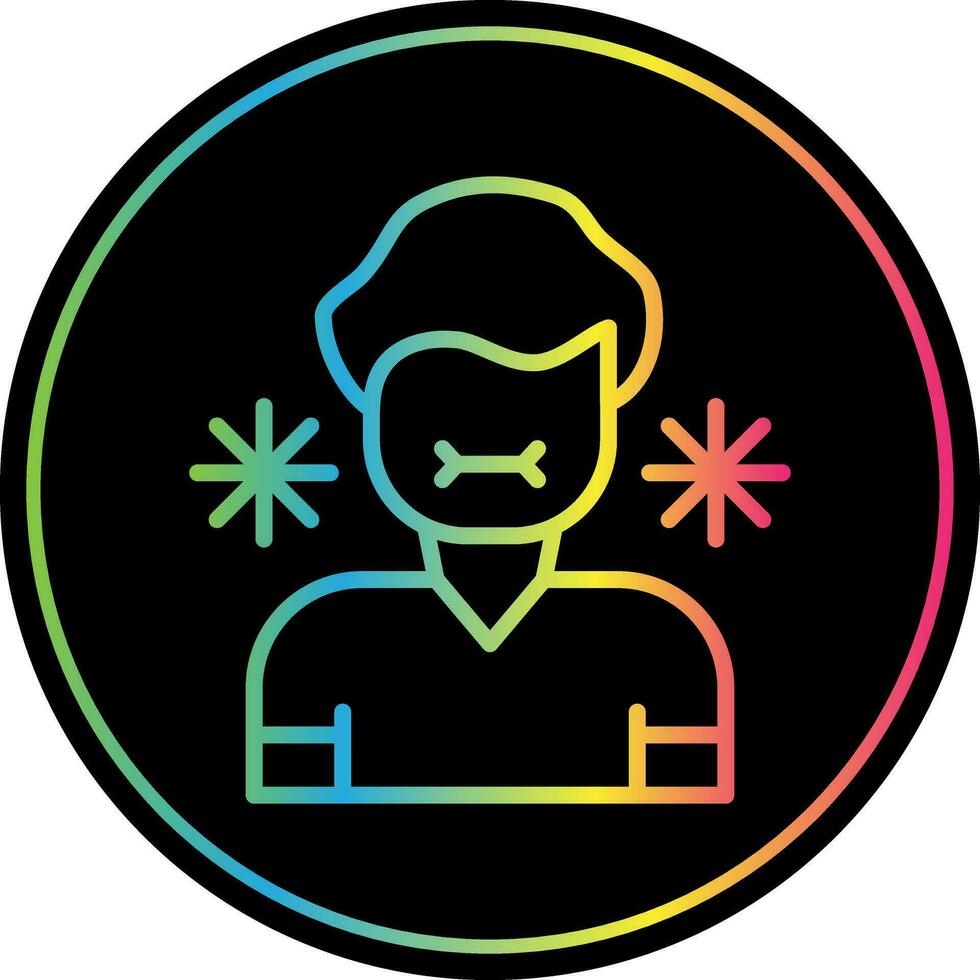 Sick Person Vector Icon Design