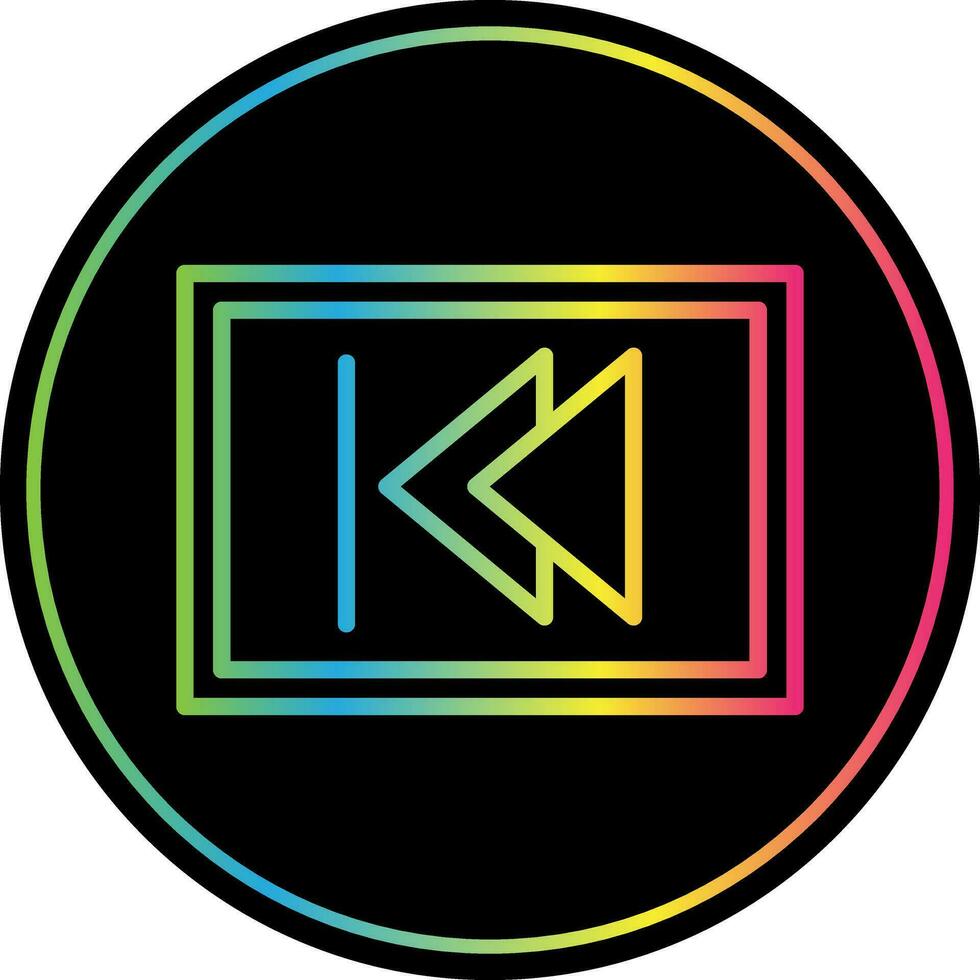 Backward Vector Icon Design