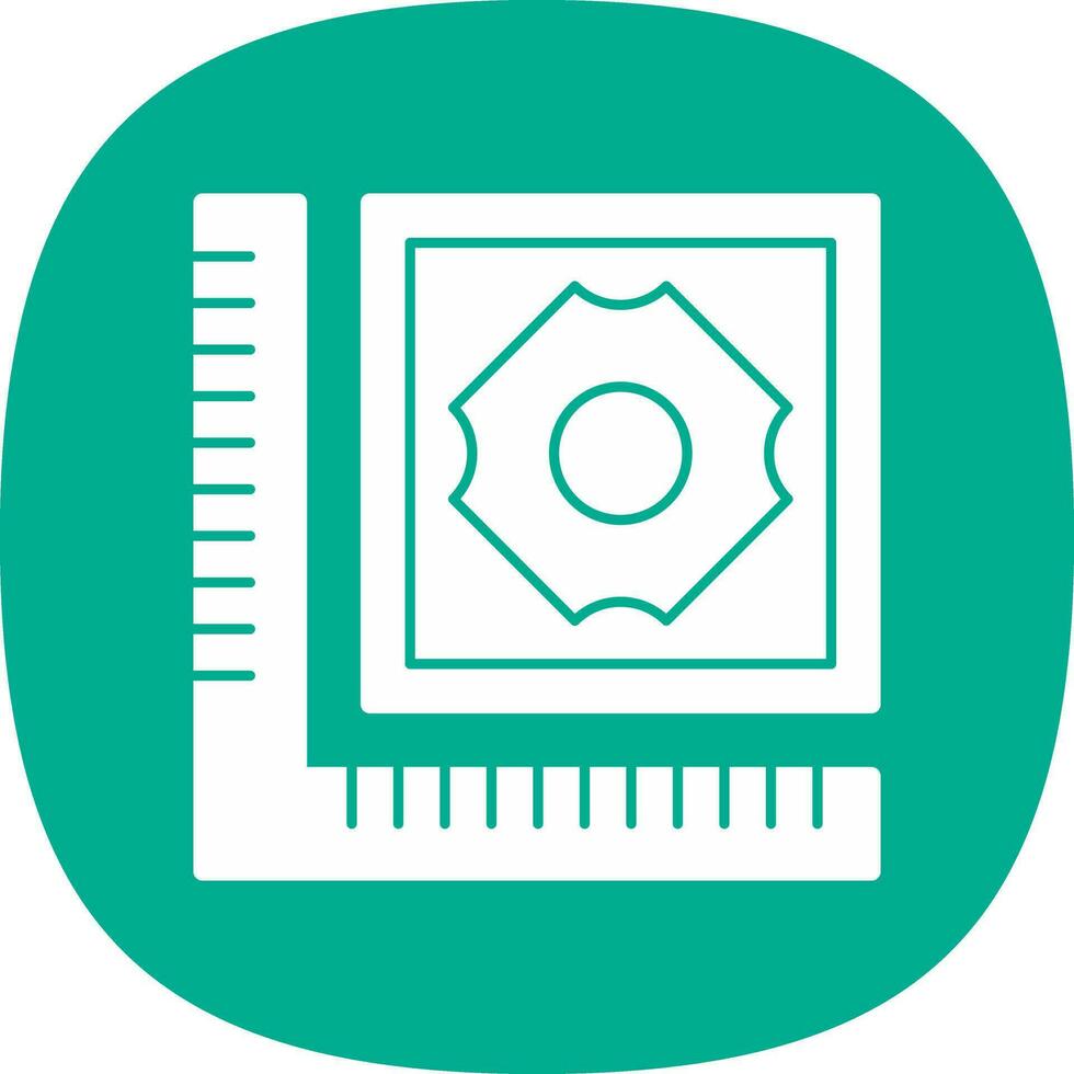 Tile Measuring Vector Icon Design