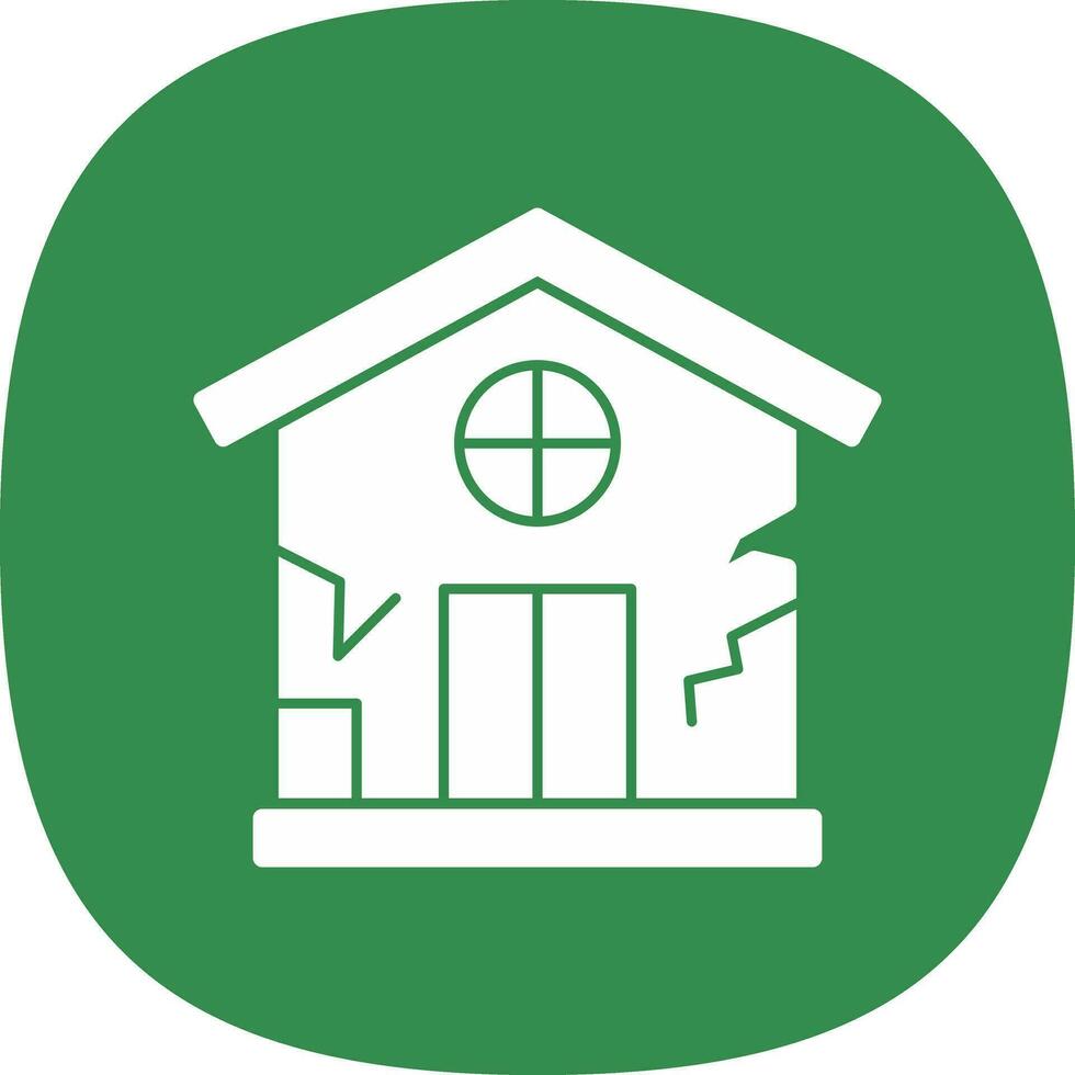 Damage House Vector Icon Design