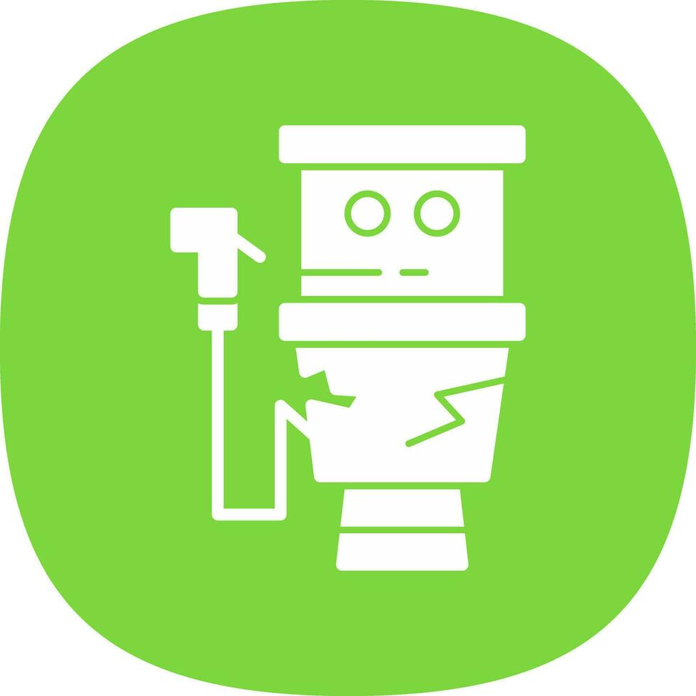 Damage Toilet Vector Icon Design