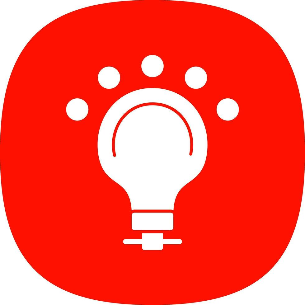 LED Bulb Vector Icon Design