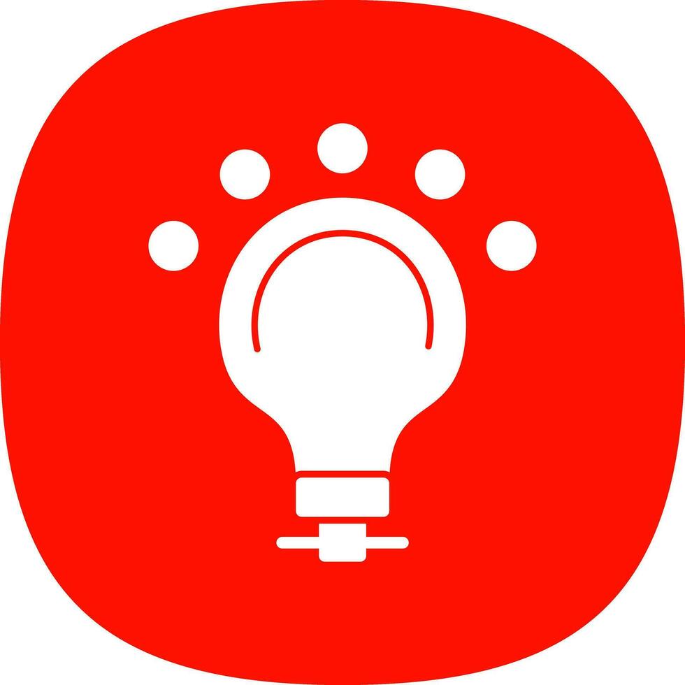 LED Bulb Vector Icon Design