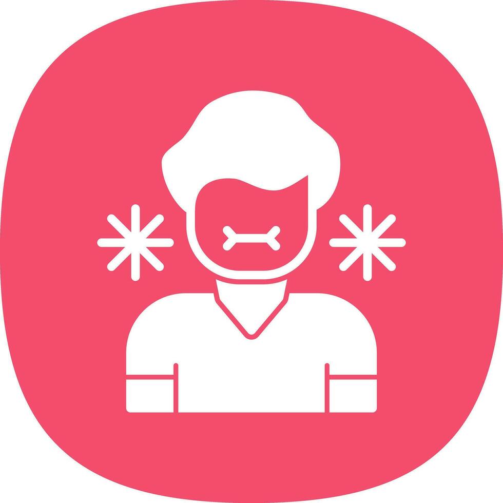 Sick Person Vector Icon Design