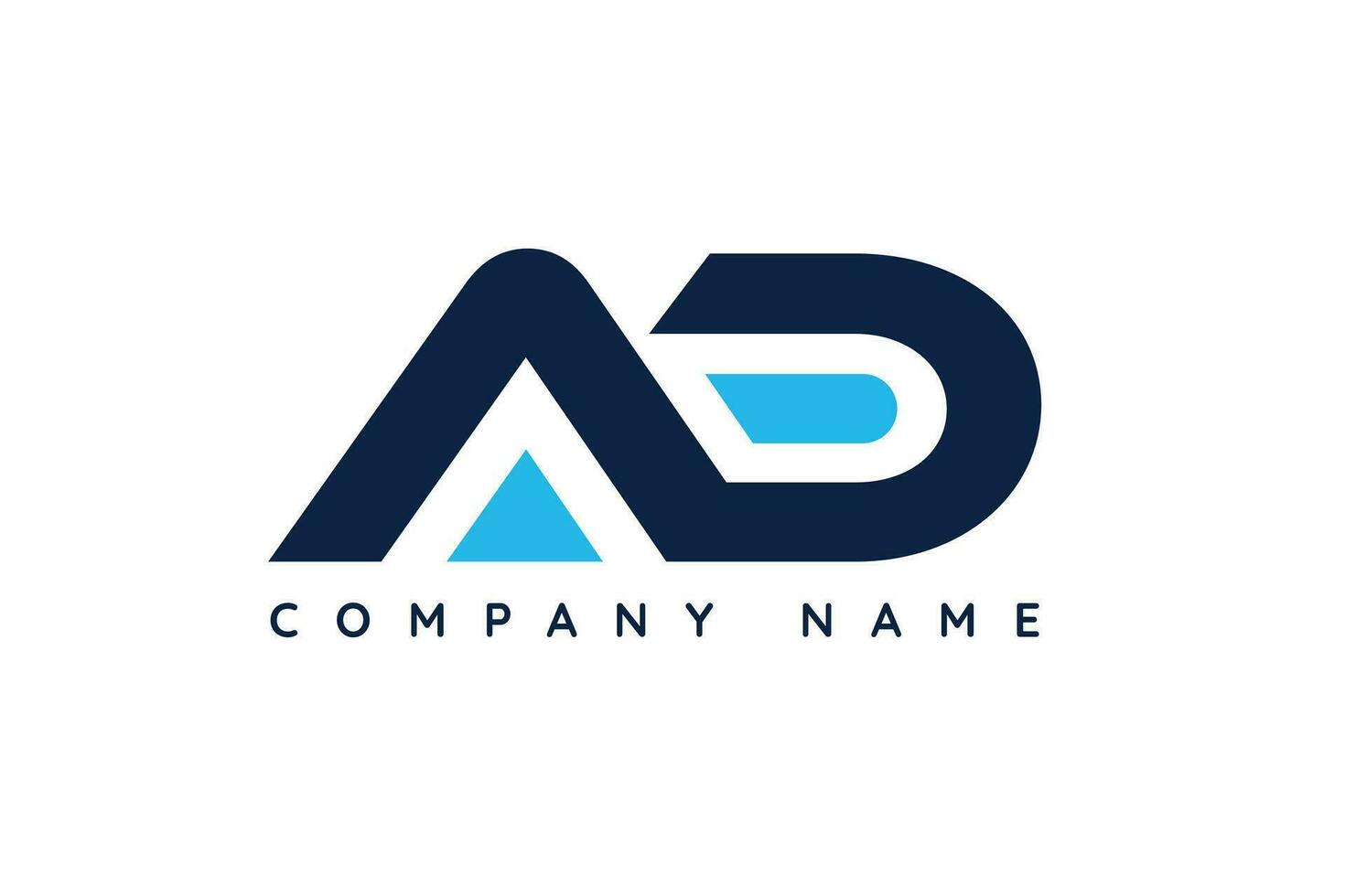 AD Letter Logo Design for company identity. vector