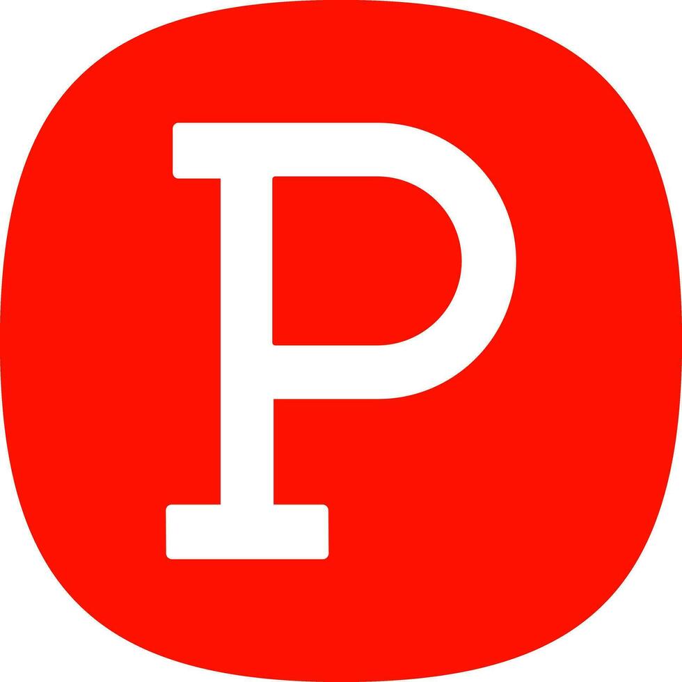 Letter P Vector Icon Design