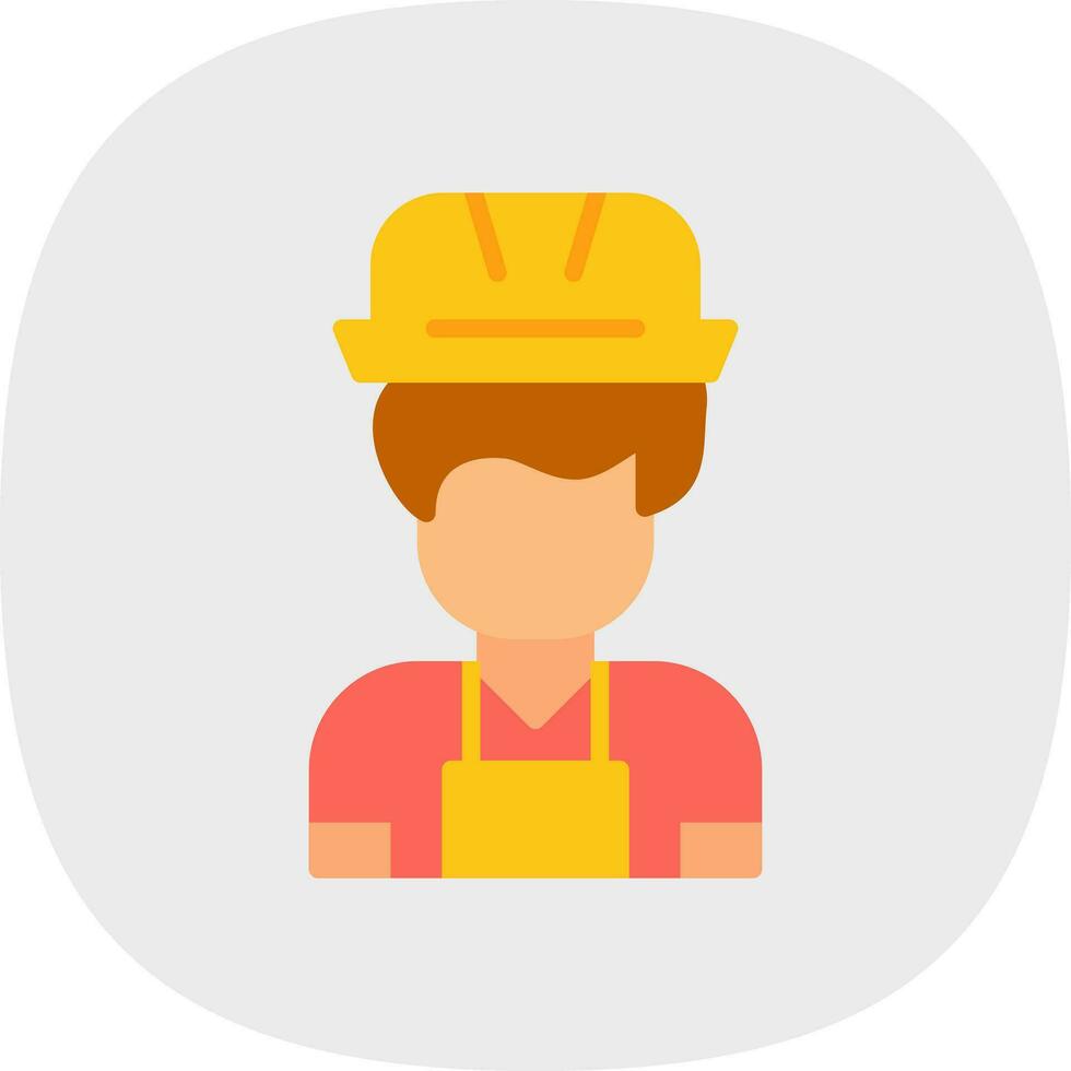 Construction Worker Vector Icon Design