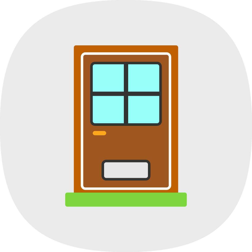 Front Door Vector Icon Design