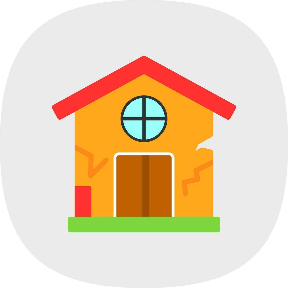 Damage House Vector Icon Design