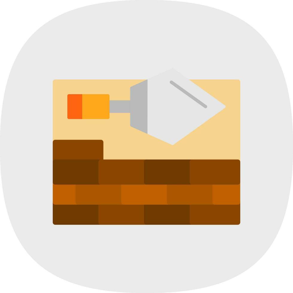 Brick Plastering Vector Icon Design