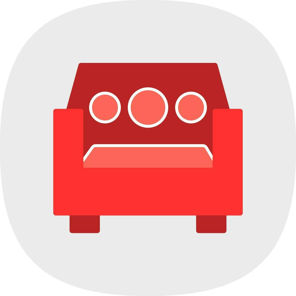 Single Seat Sofa Vector Icon Design