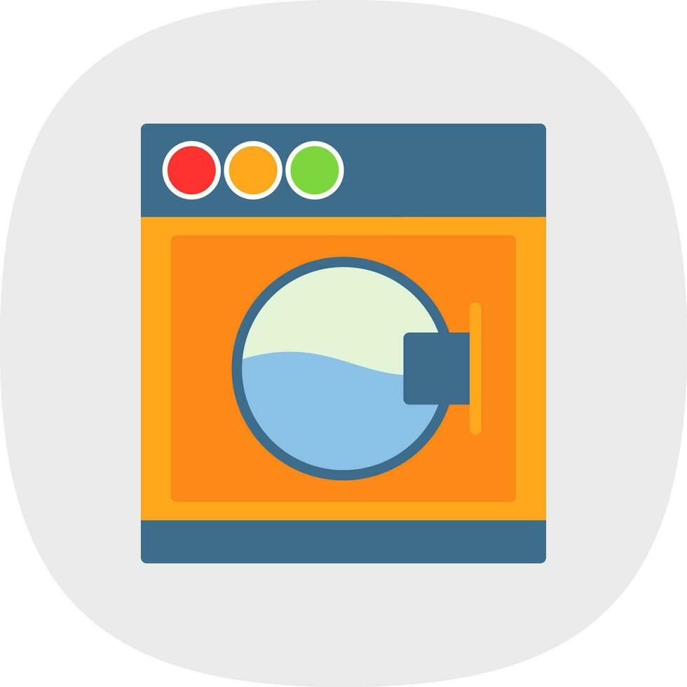 Washing Machine Vector Icon Design