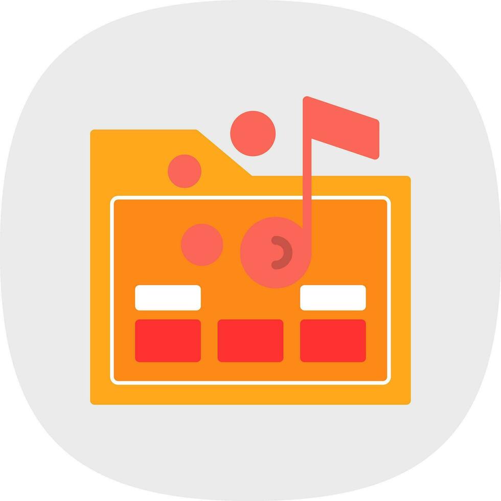 Music folder Vector Icon Design