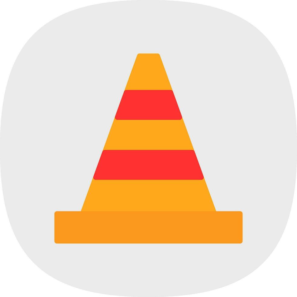 Traffic cone Vector Icon Design