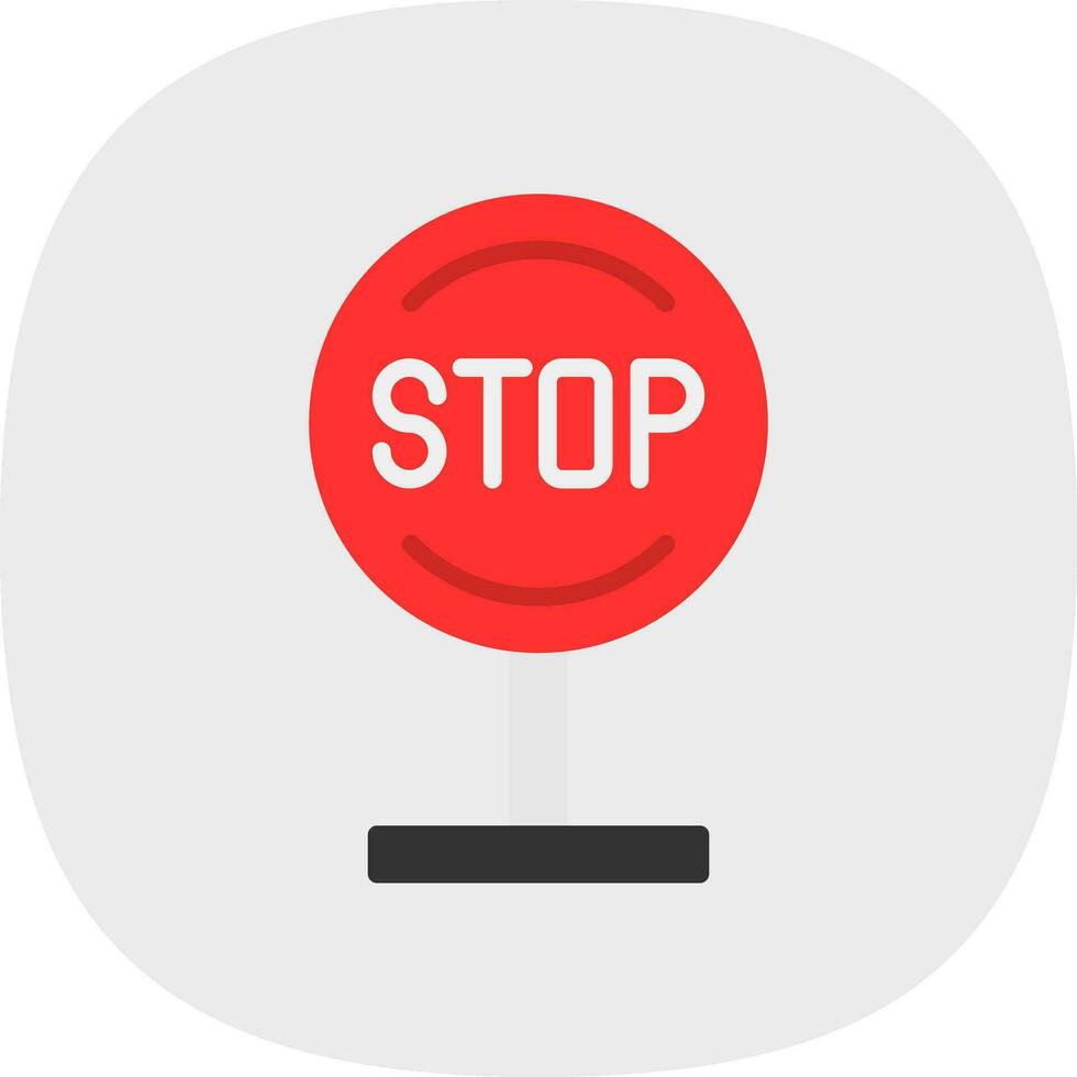 Stop Vector Icon Design
