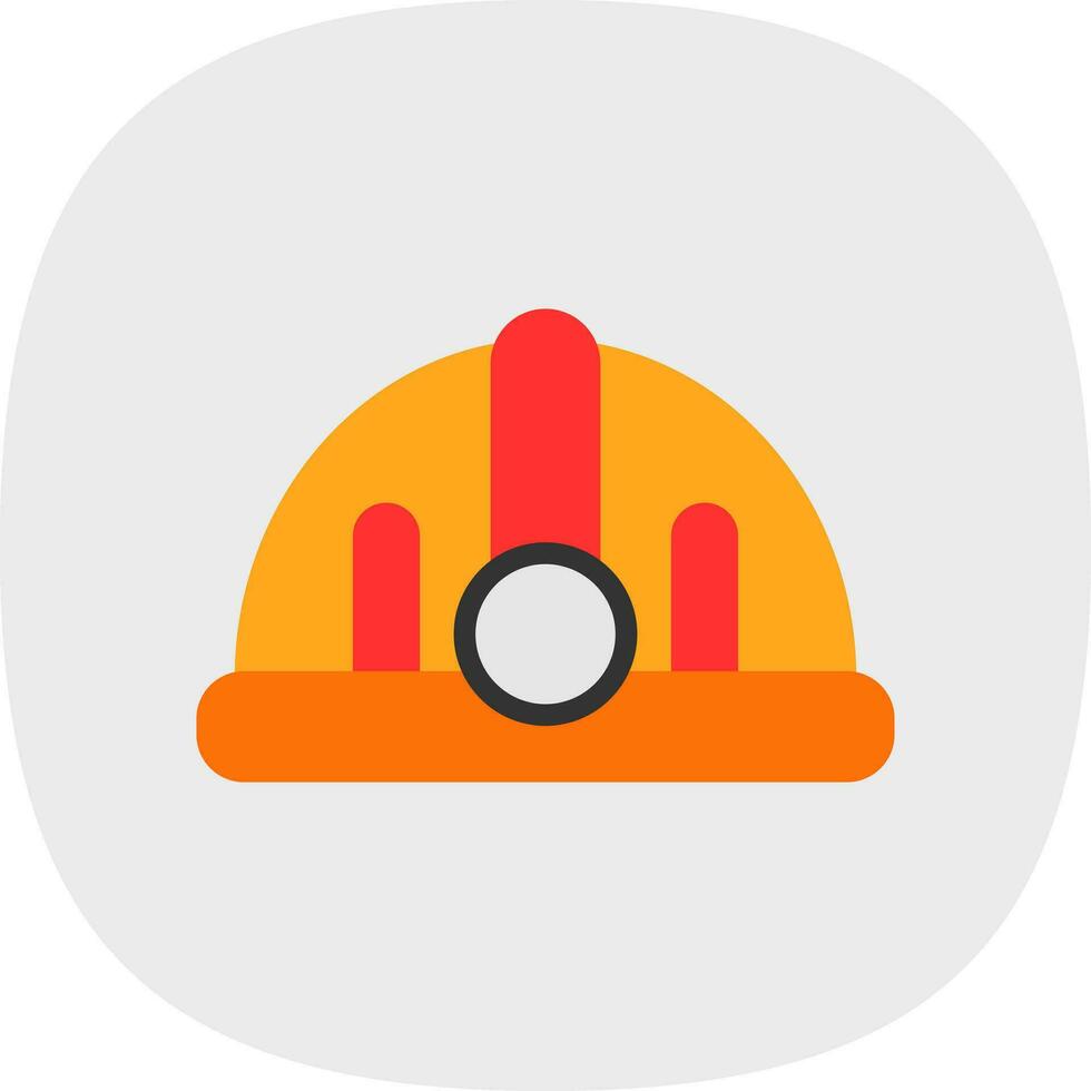 Torch helmet Vector Icon Design