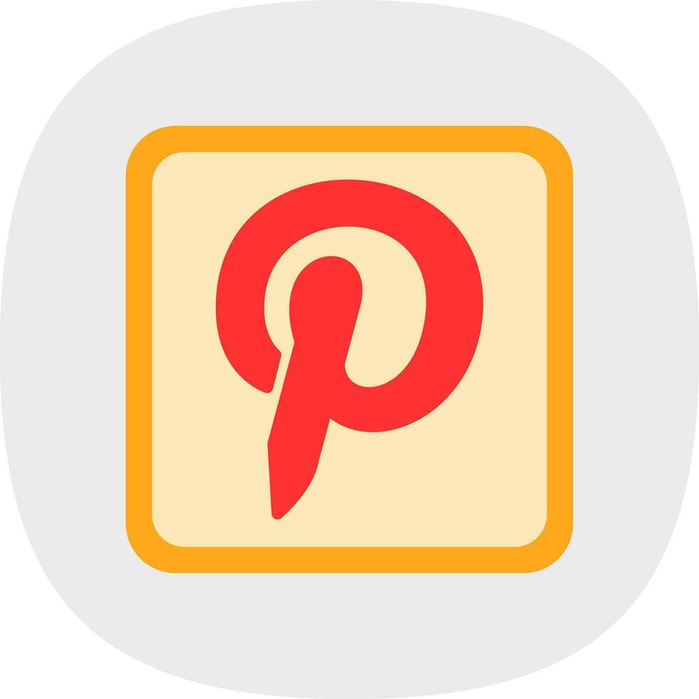 Pinterest Logo Vector Icon Design