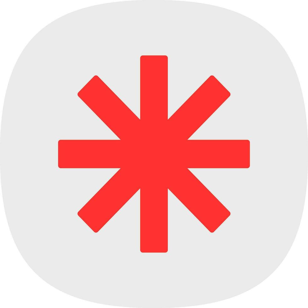Asterisk Vector Icon Design