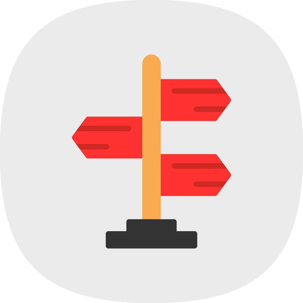 Signpost Vector Icon Design