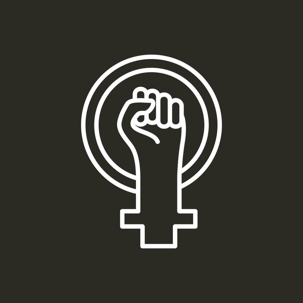 Feminism Vector Icon Design