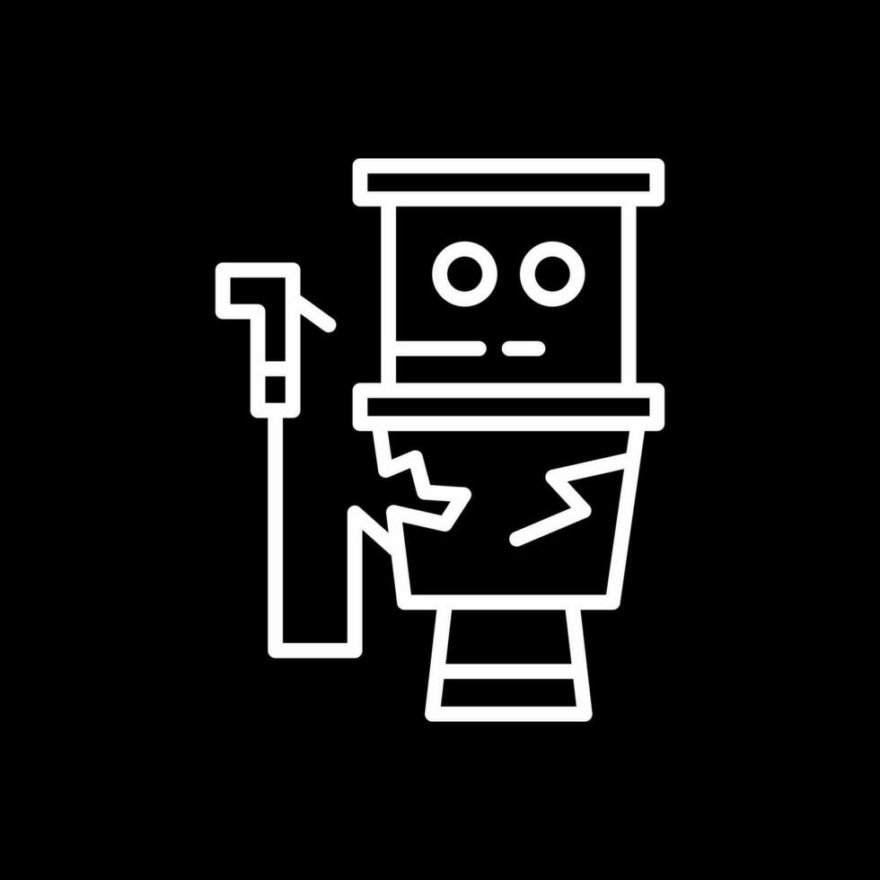 Damage Toilet Vector Icon Design