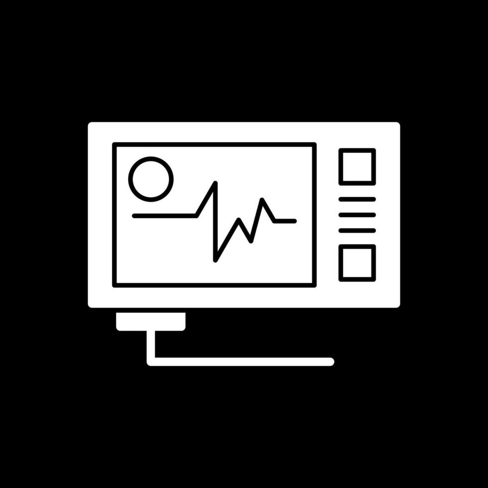 ecg leyendo vector icono diseño