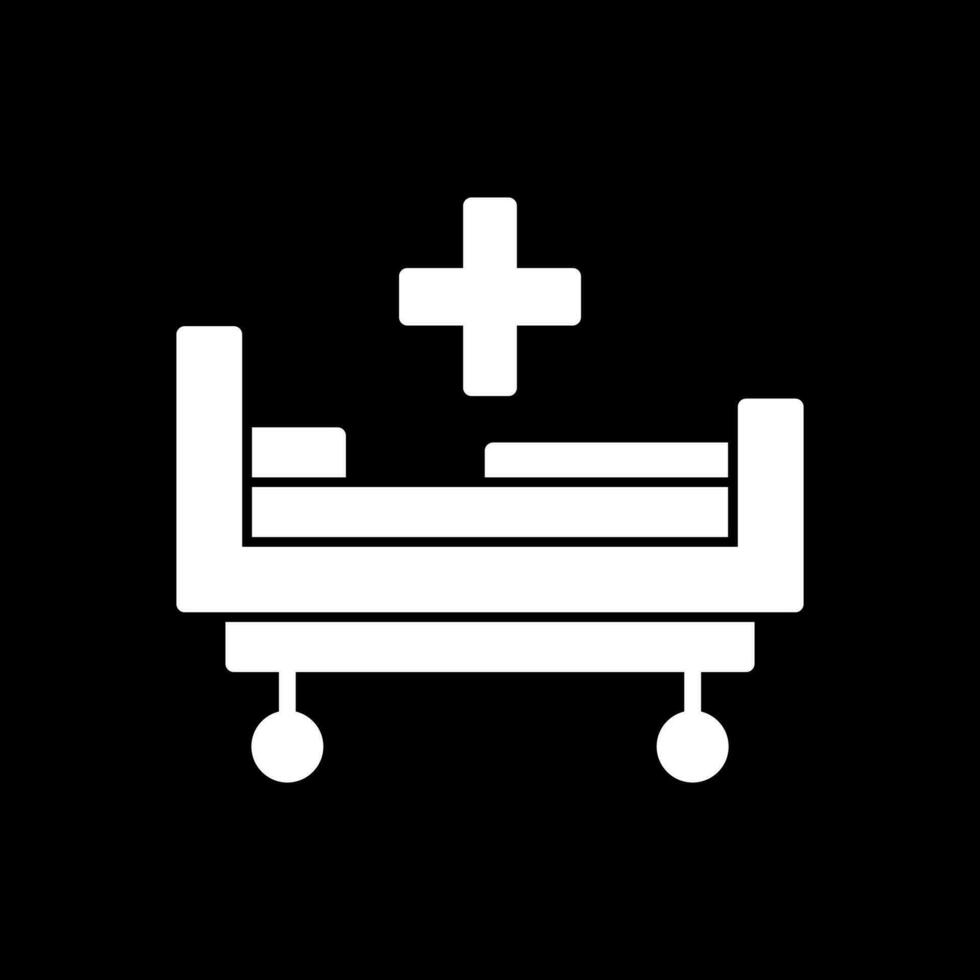 diseño de icono de vector de cama de hospital