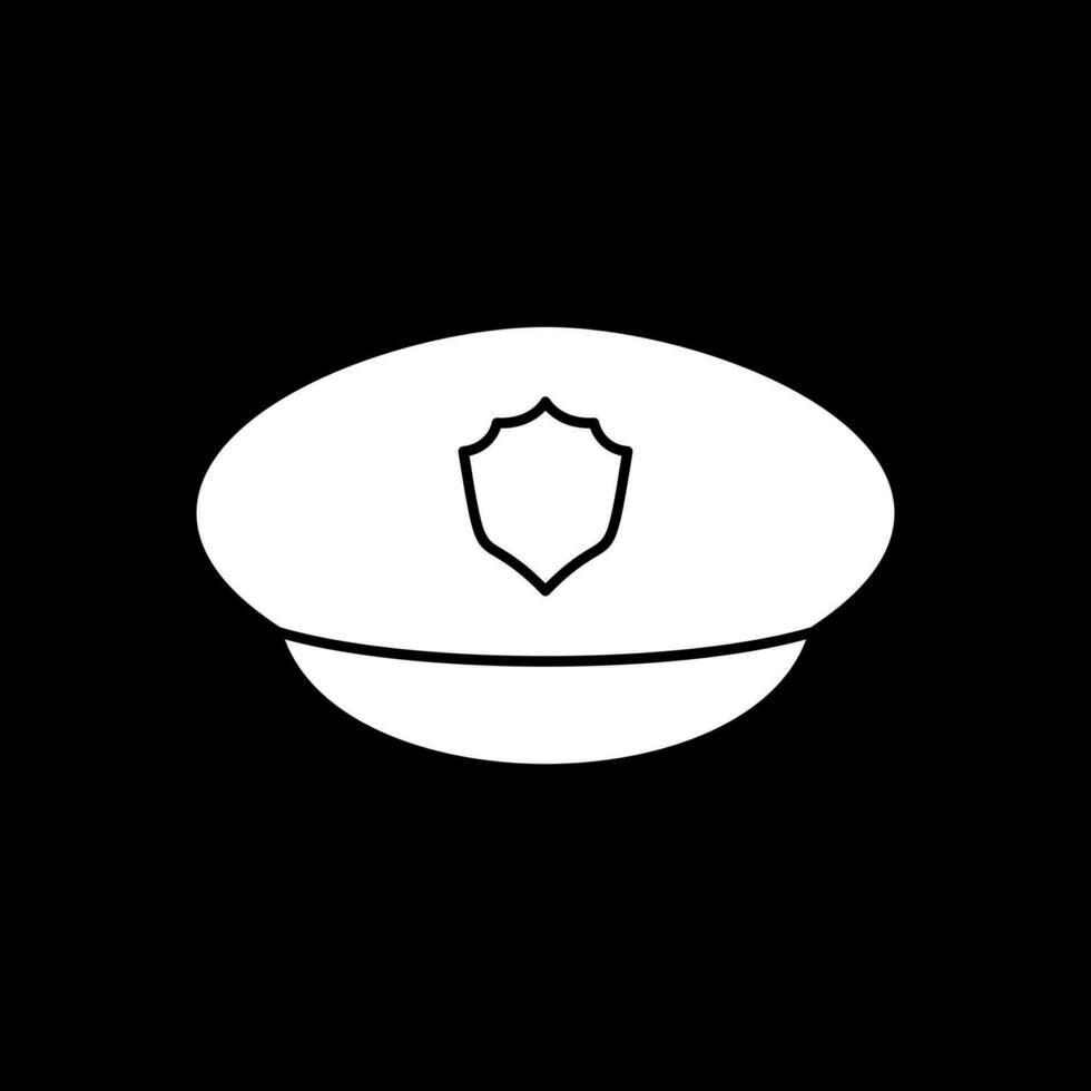 diseño de icono de vector de sombrero de policía