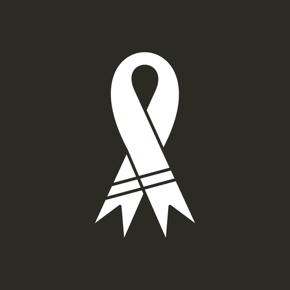 Purple ribbon Vector Icon Design