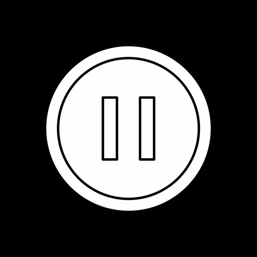 diseño de icono de vector de pausa