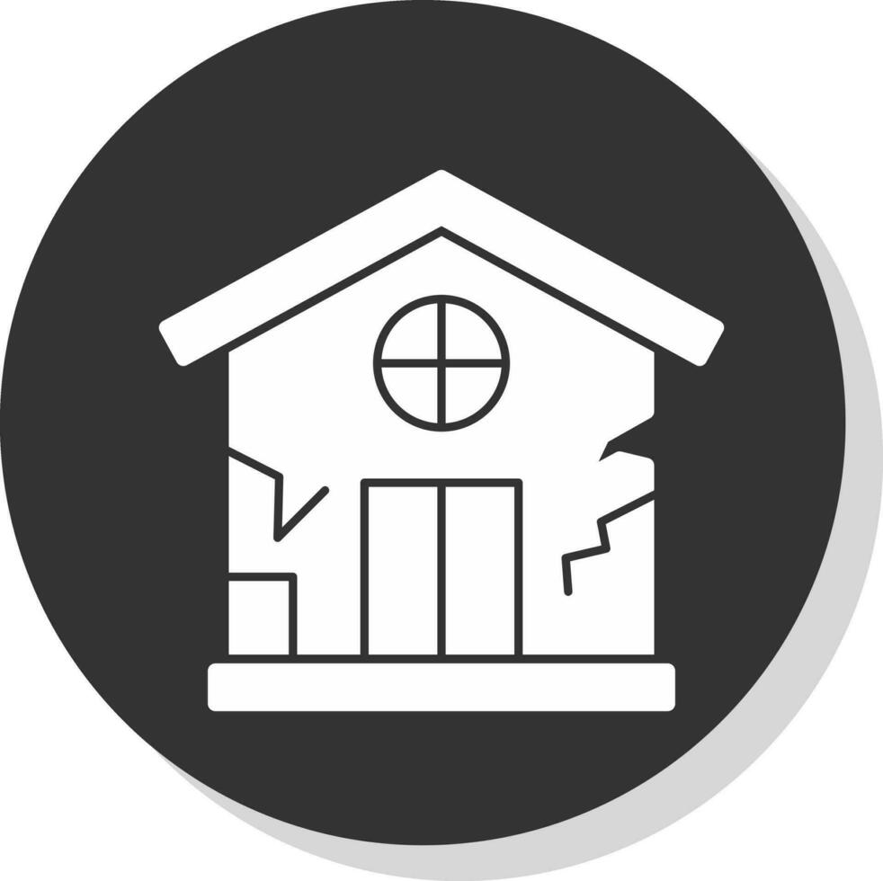 Damage House Vector Icon Design