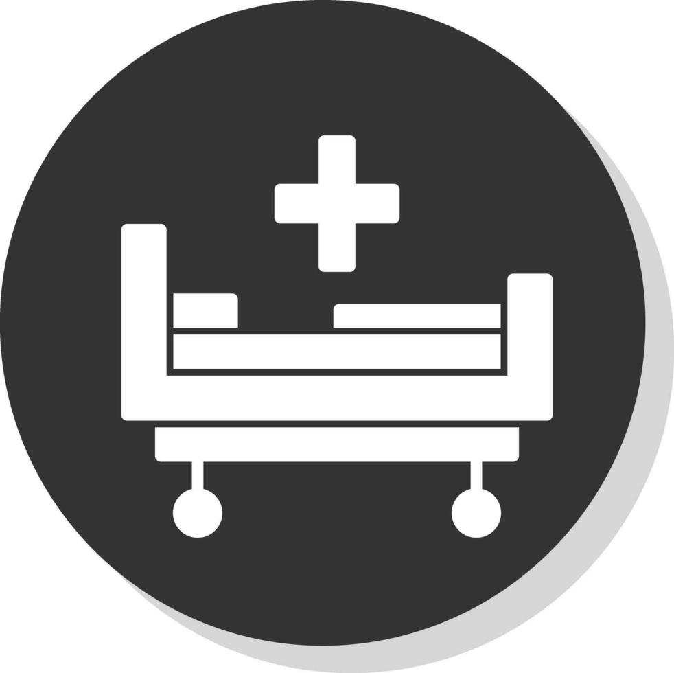 Hospital bed Vector Icon Design