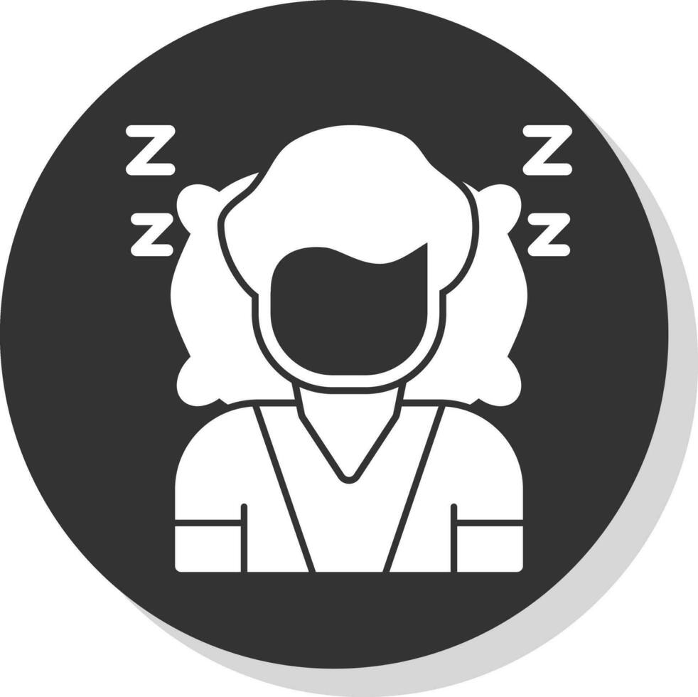 diseño de icono de vector de dormir