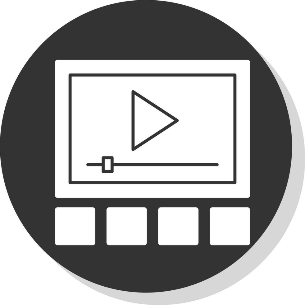 diseño de icono de vector de reproductor de video