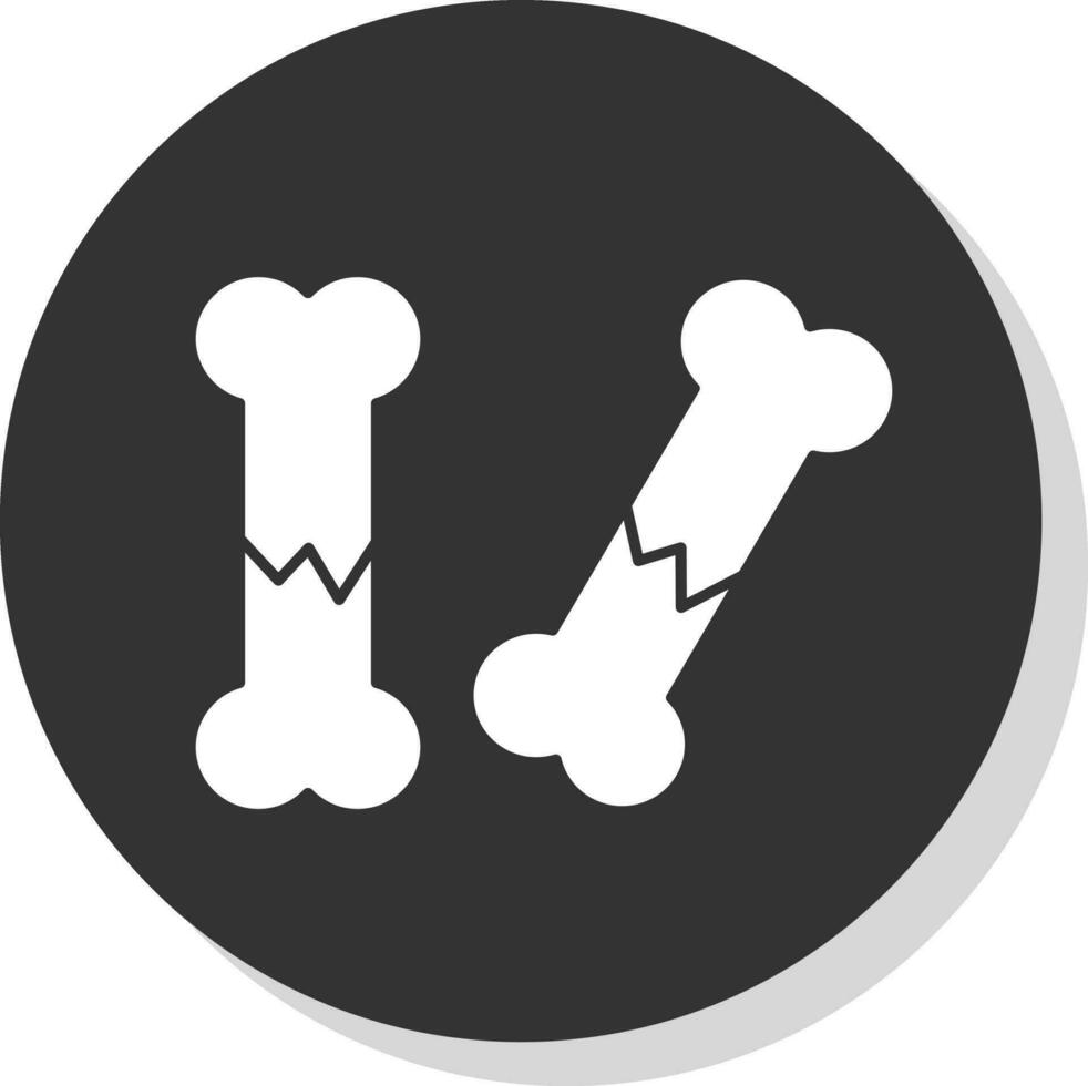 Broken bone Vector Icon Design