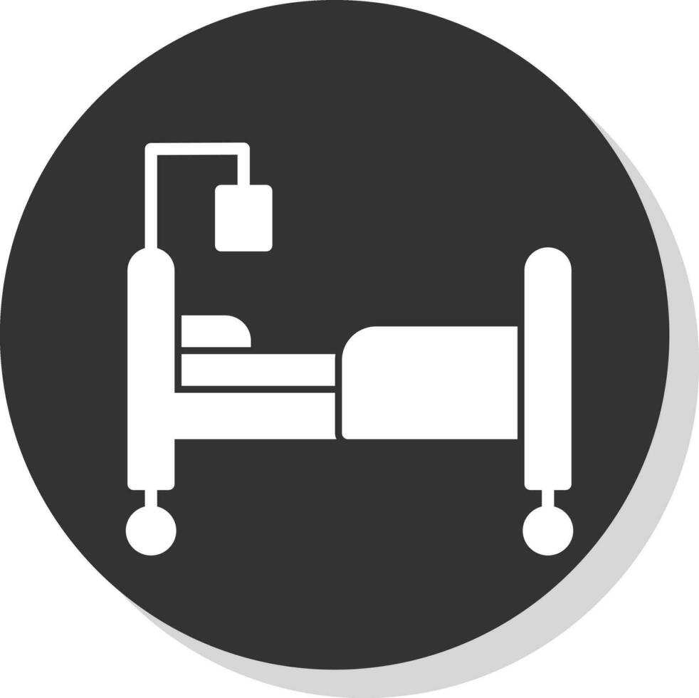 diseño de icono de vector de cama de hospital